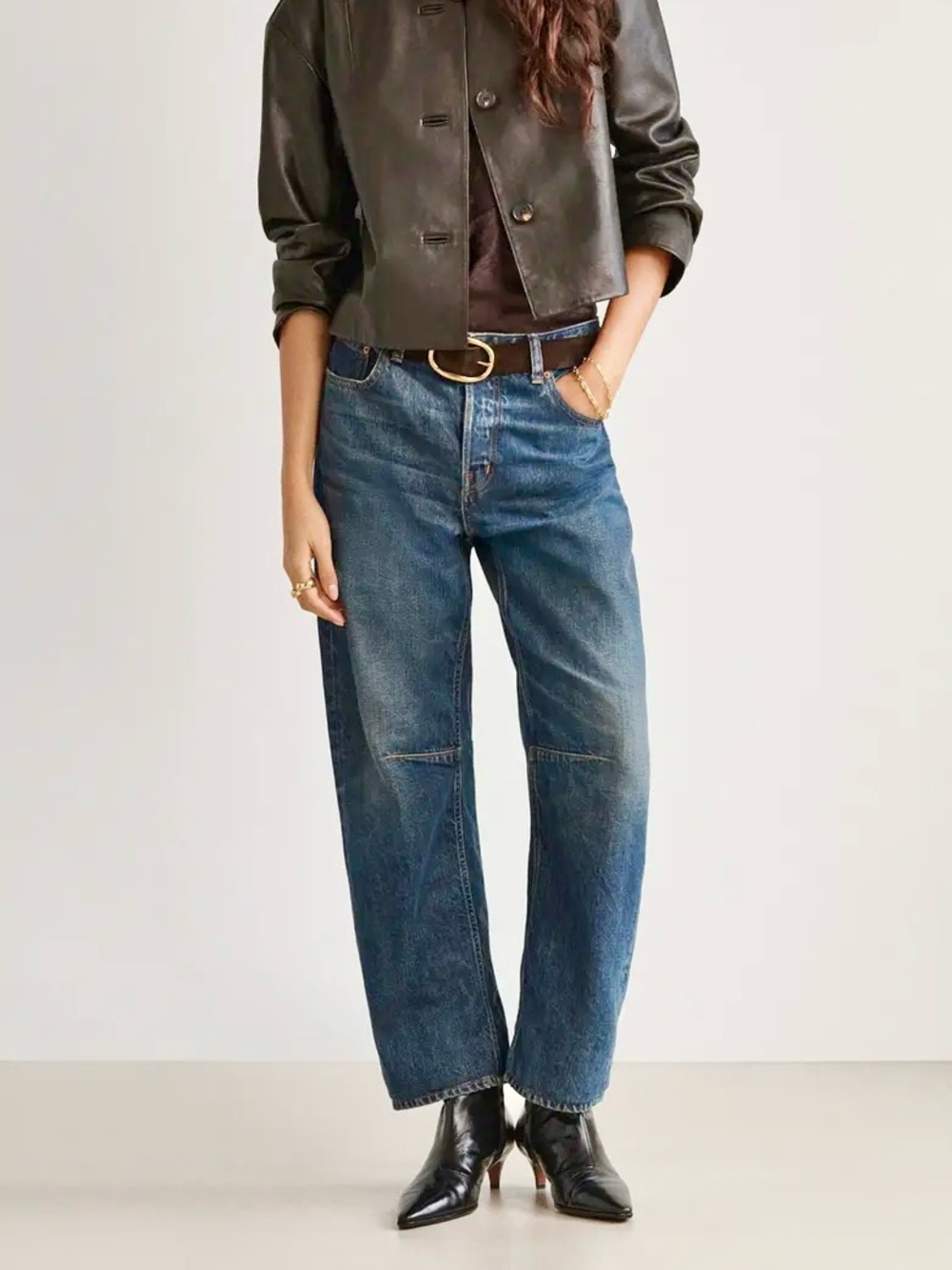 Madewell The Darted Barrel-Leg Jean Women’s Size 26 Medium Wash